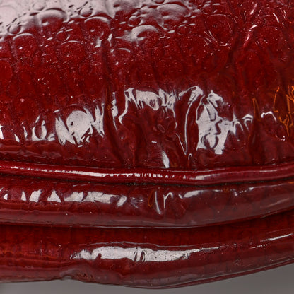 Christian Dior Patent Diorissimo Saddle Bag Dark Red 10 of 13