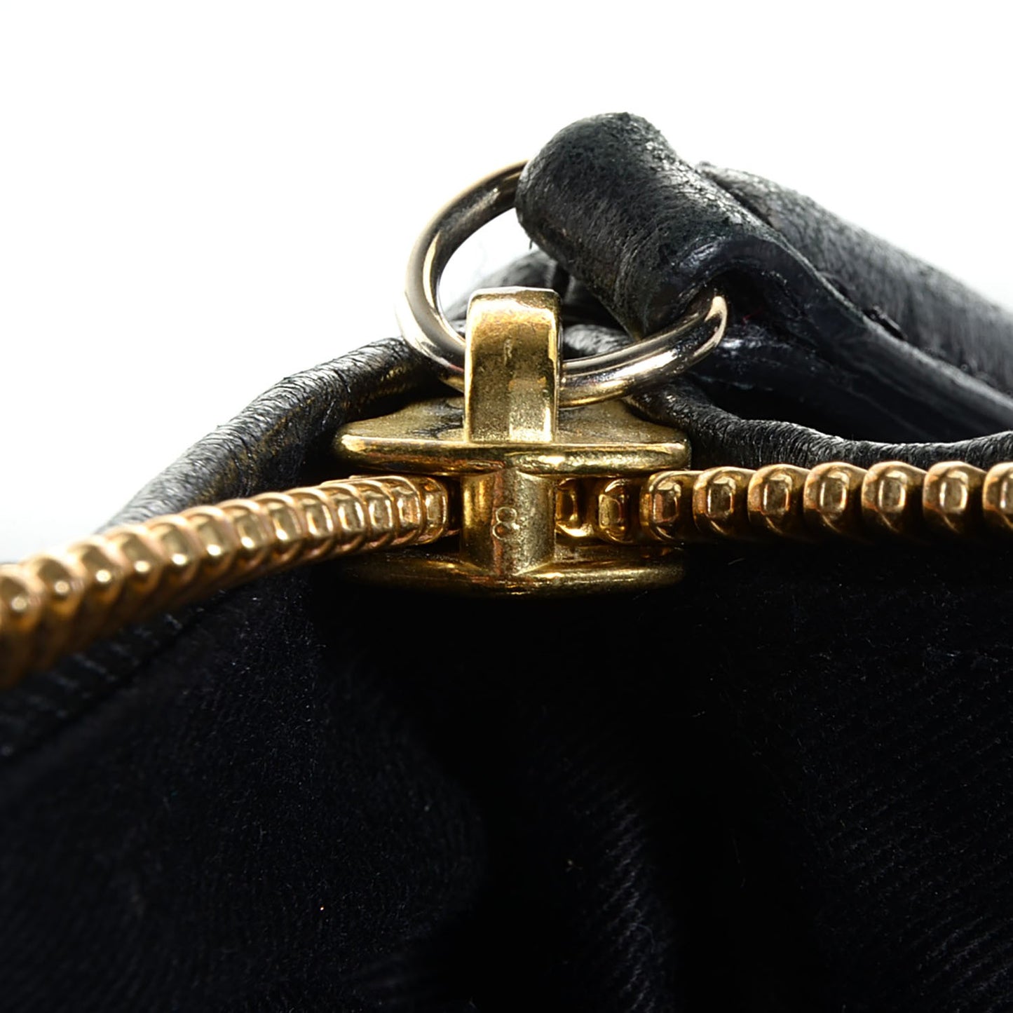 Tumbled Sheepskin Medium Pandora Bag Black
