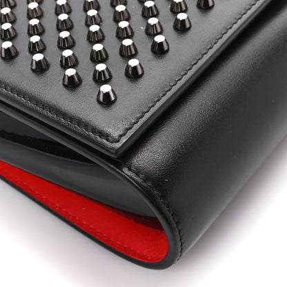 Christian Louboutin Calfskin Patent Spikes Paloma Clutch Black 9 of 11
