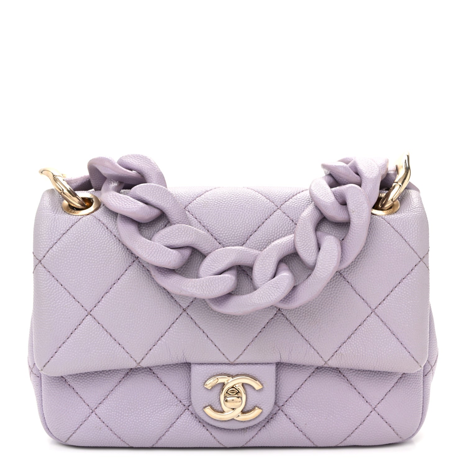 Chanel Caviar Quilted Funky Match Mini Flap Light Purple 1 of 10