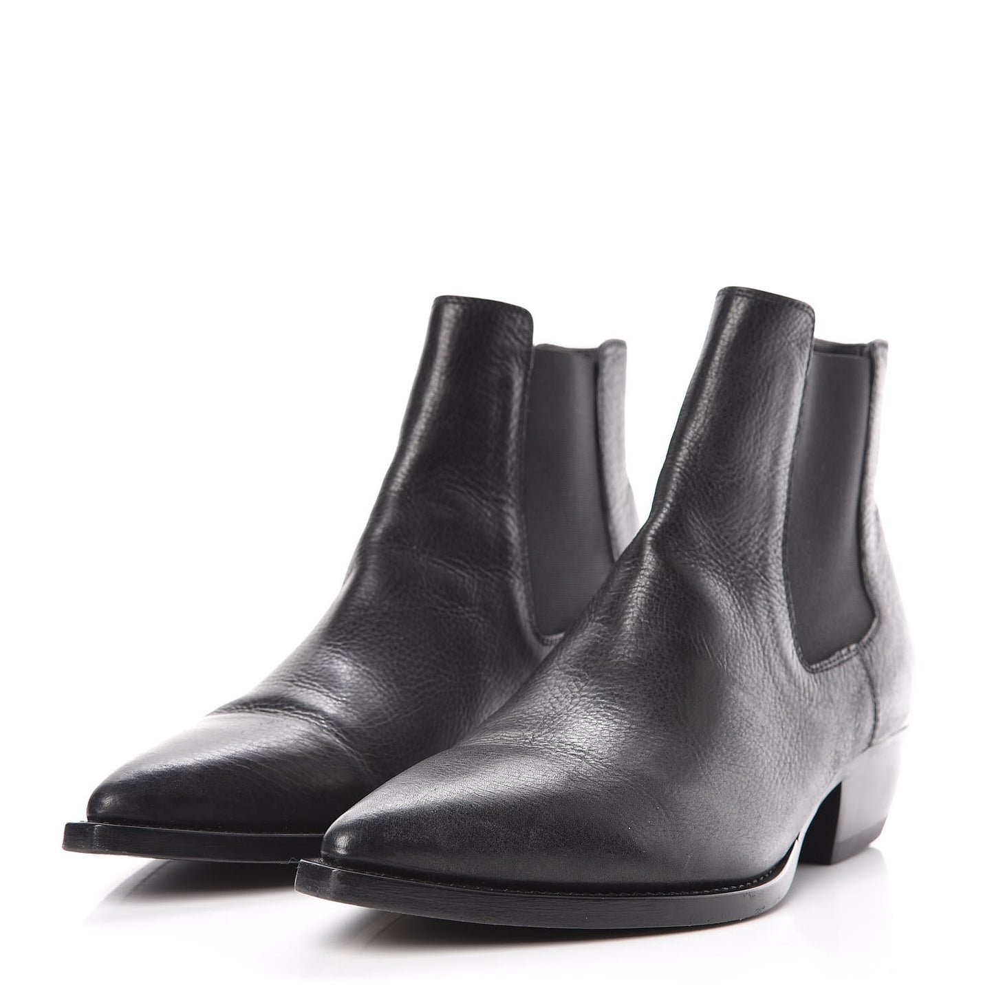 Calfskin Theo 40 Ankle Boots 44.5 Black