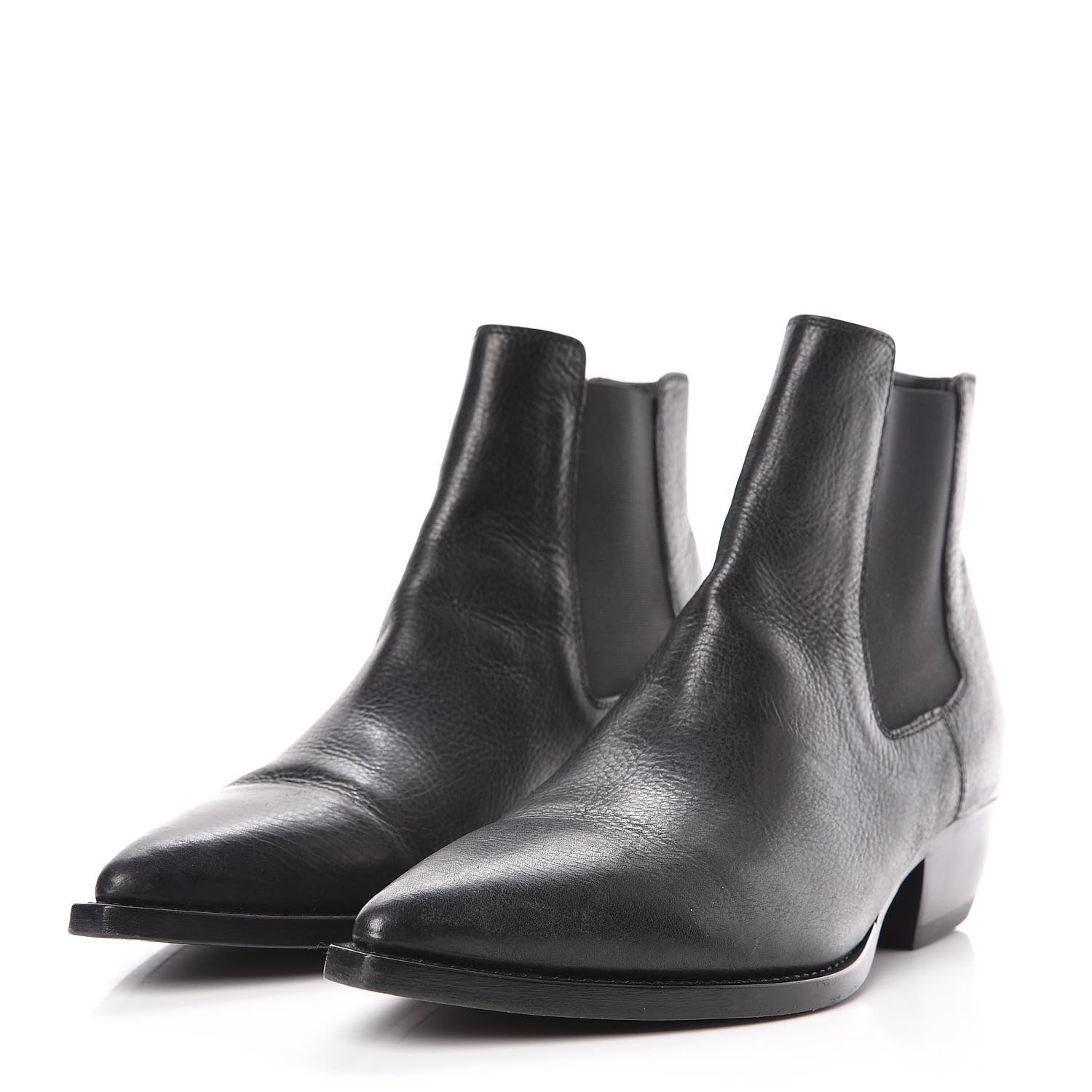 Saint Laurent Calfskin Theo 40 Ankle Boots 44.5 Black 3 of 15