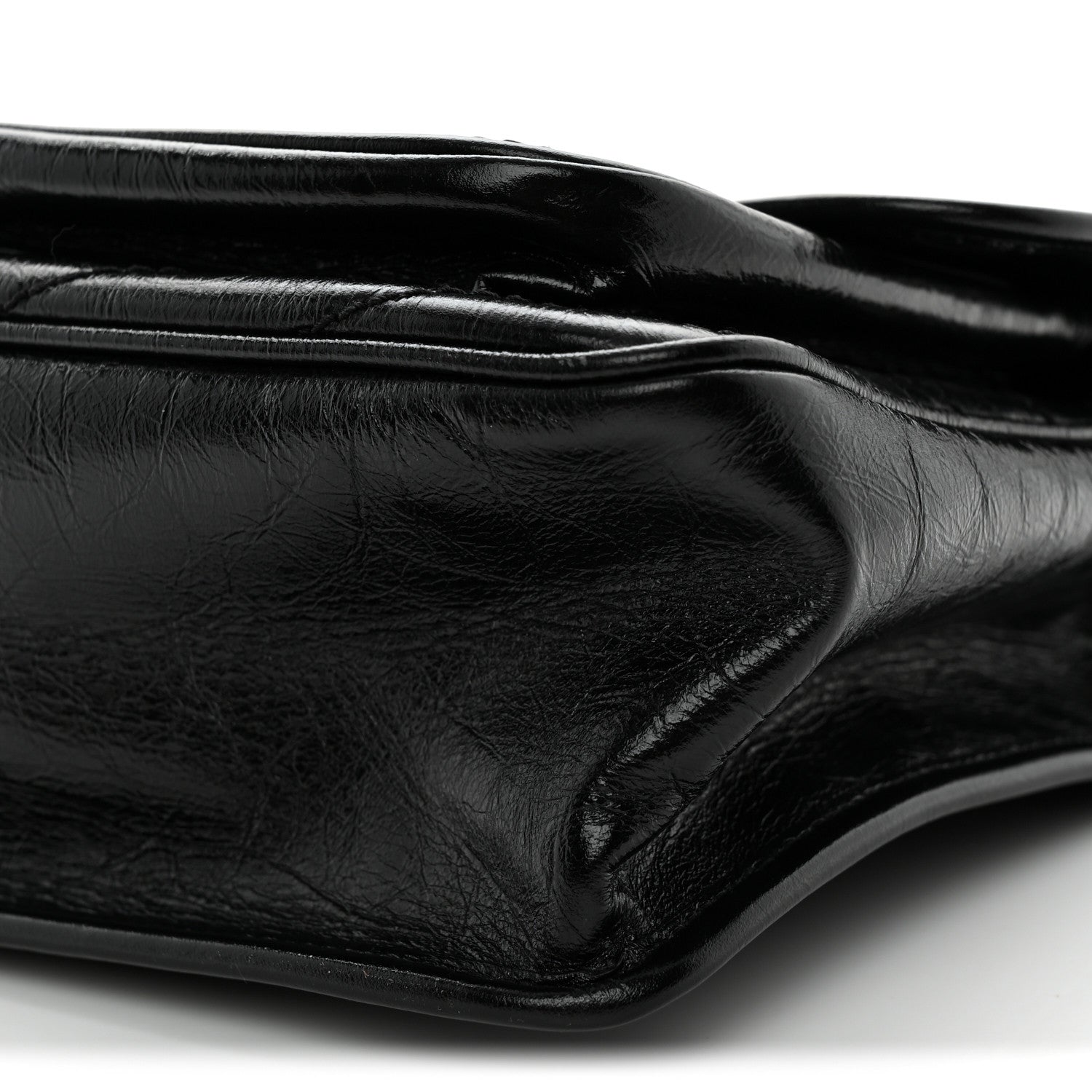 Saint Laurent Crinkled Calfskin Matelasse Monogram Medium Niki Chain Satchel Black 10 of 10