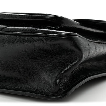 Saint Laurent Crinkled Calfskin Matelasse Monogram Medium Niki Chain Satchel Black 10 of 10
