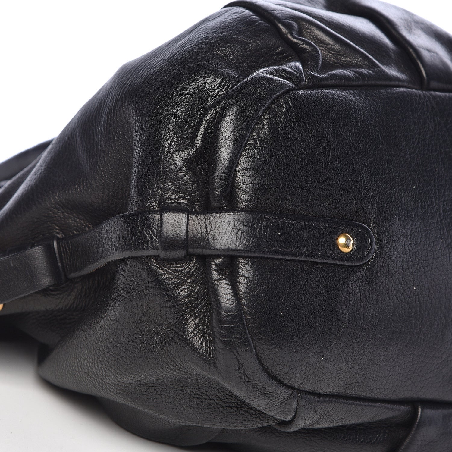 Prada Cervo Shine Shoulder Bag Black 15 of 18