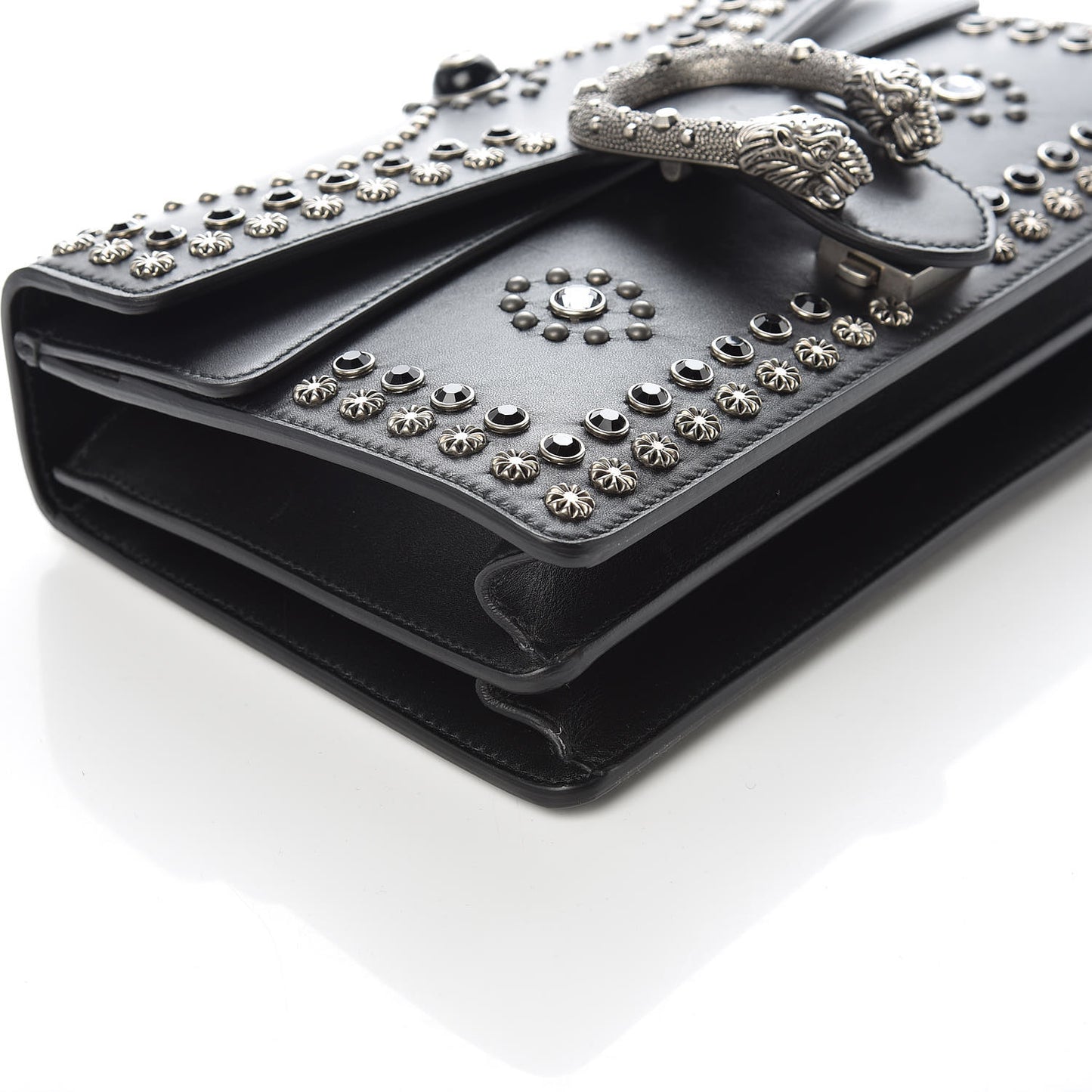 Calfskin Studded Small Dionysus Shoulder Bag Black