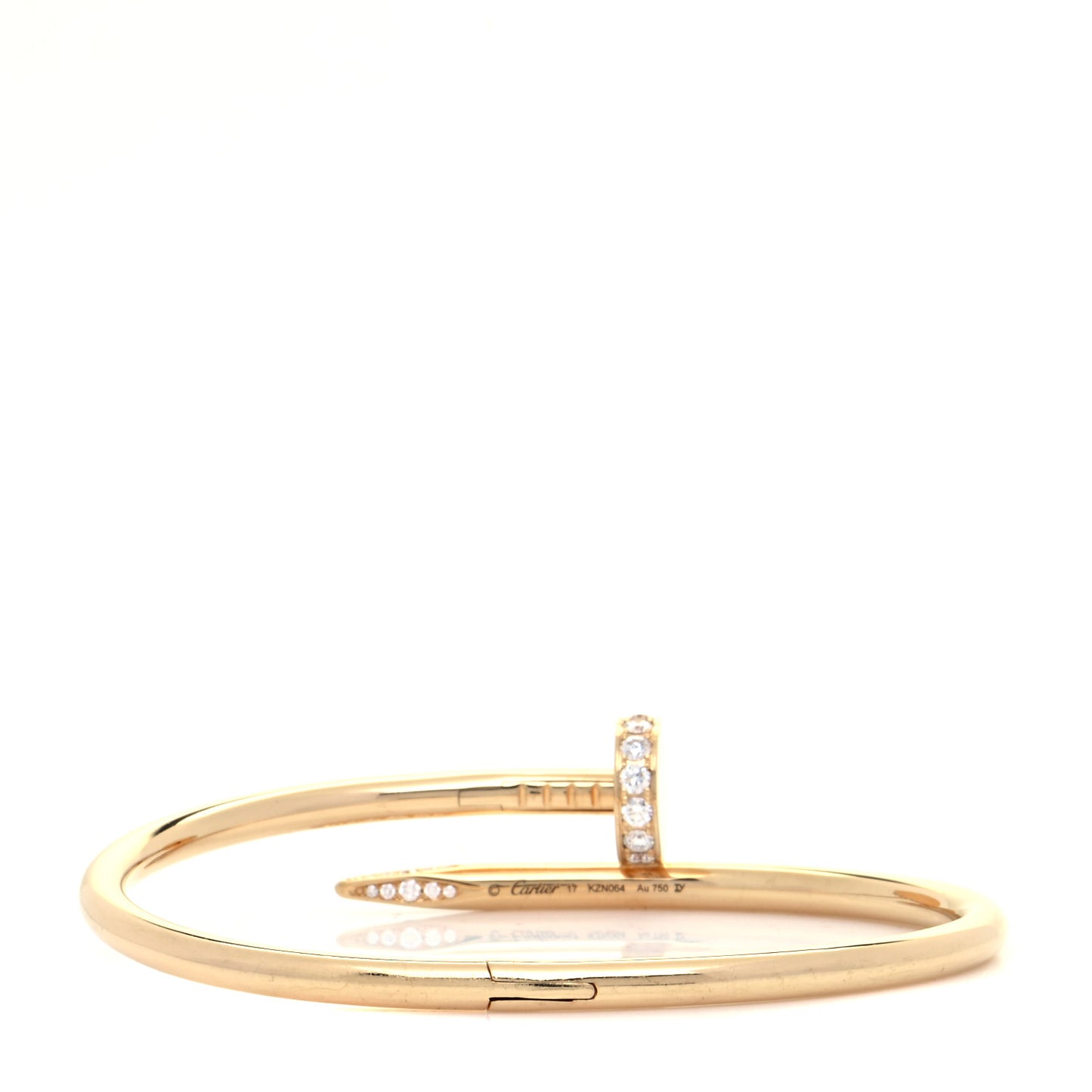 18K Yellow Gold Diamond Juste Un Clou Bracelet 17