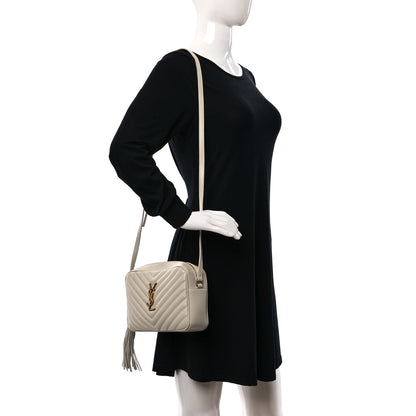 Saint Laurent Calfskin Matelasse Monogram Lou Camera Bag Crema Soft 2 of 10
