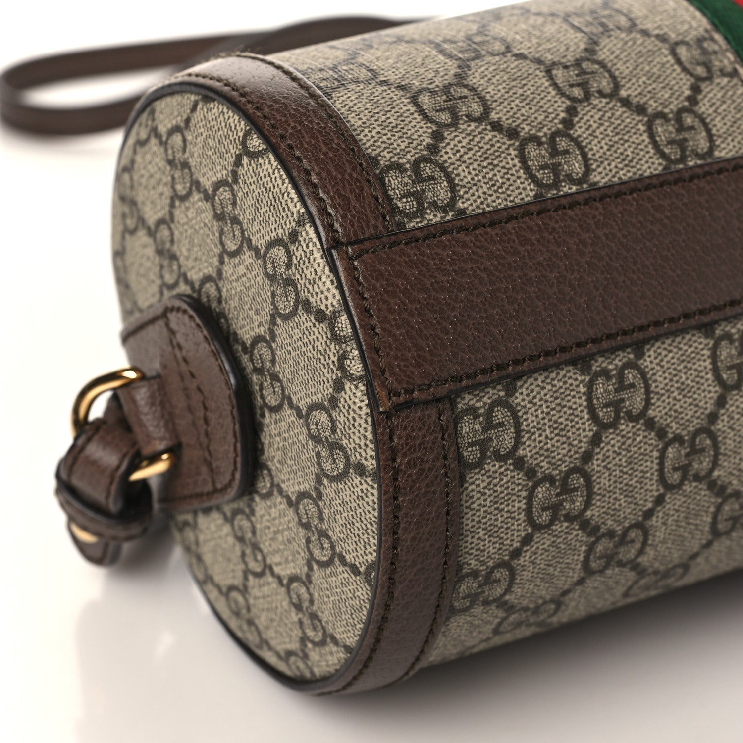 Gucci GG Supreme Monogram Web Small Ophidia Boston Bag Beige New Acero 9 of 11