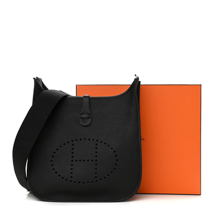Hermes Taurillon Clemence Evelyne III PM Black 11 of 11