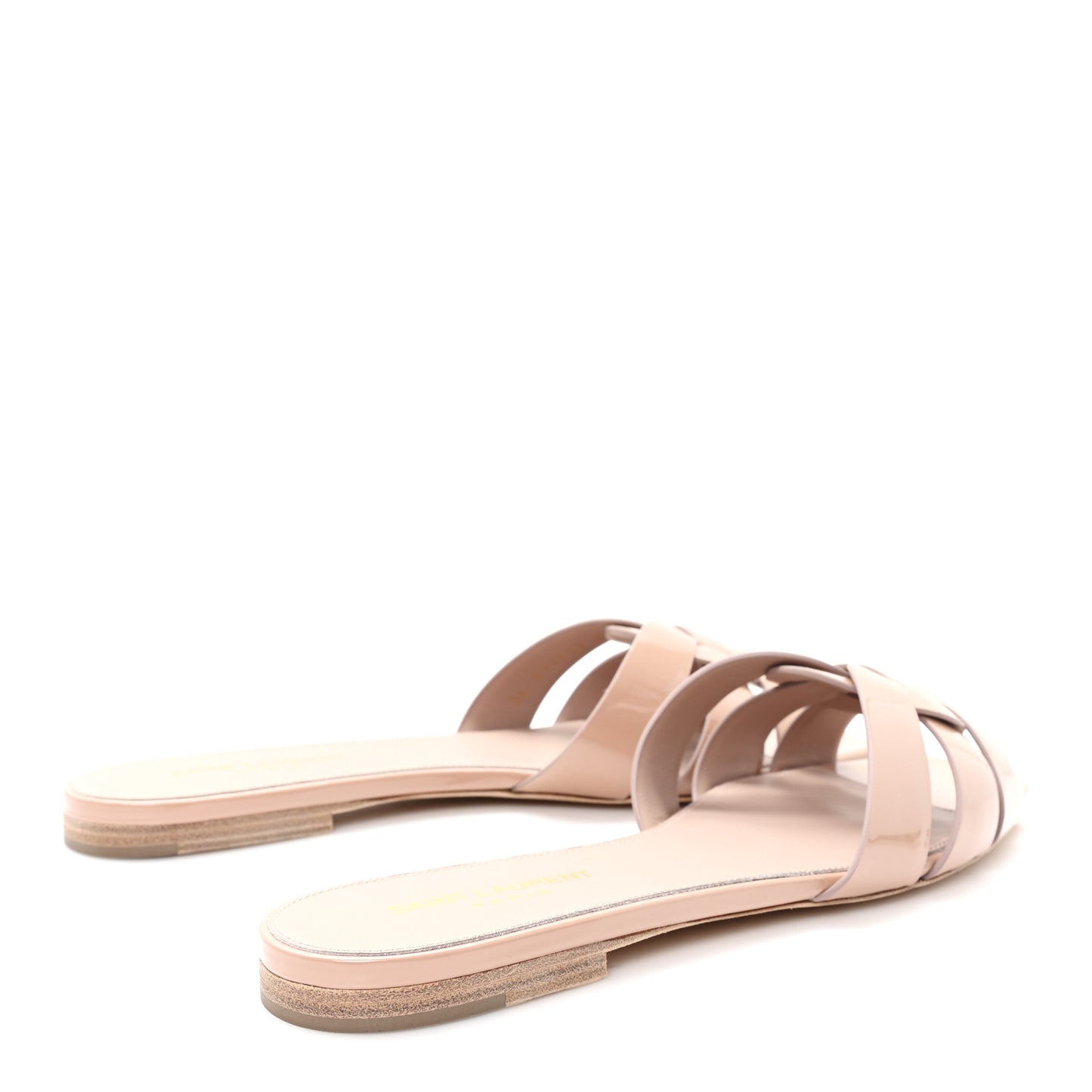 Patent Calfskin Nu Pied 05 Slide Sandals 39.5 Nude