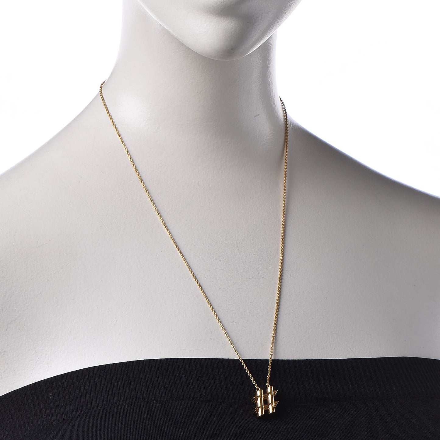 LV And Me Hashtag Necklace Gold