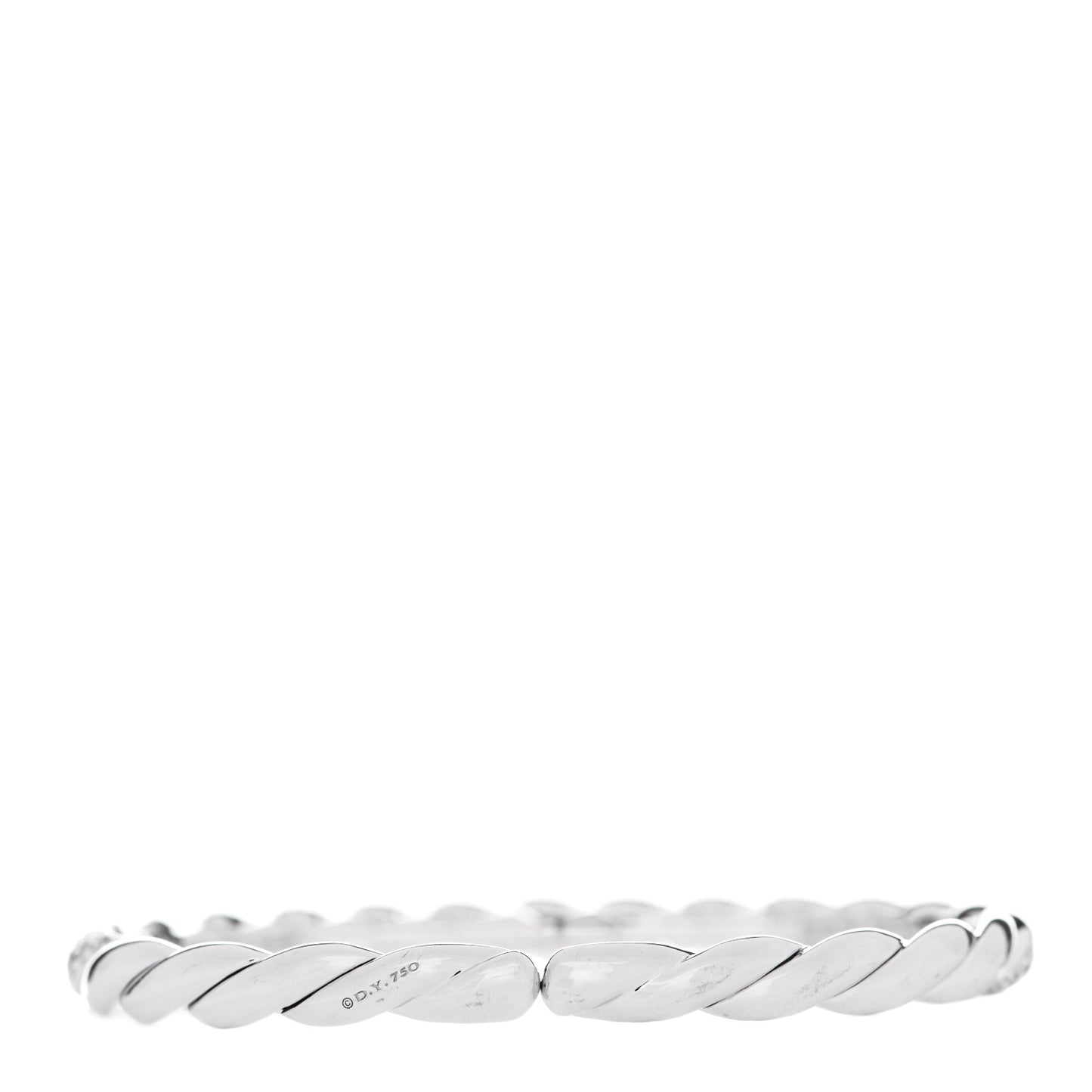 18K White Gold Diamond 5mm Paveflex Single Row Bracelet