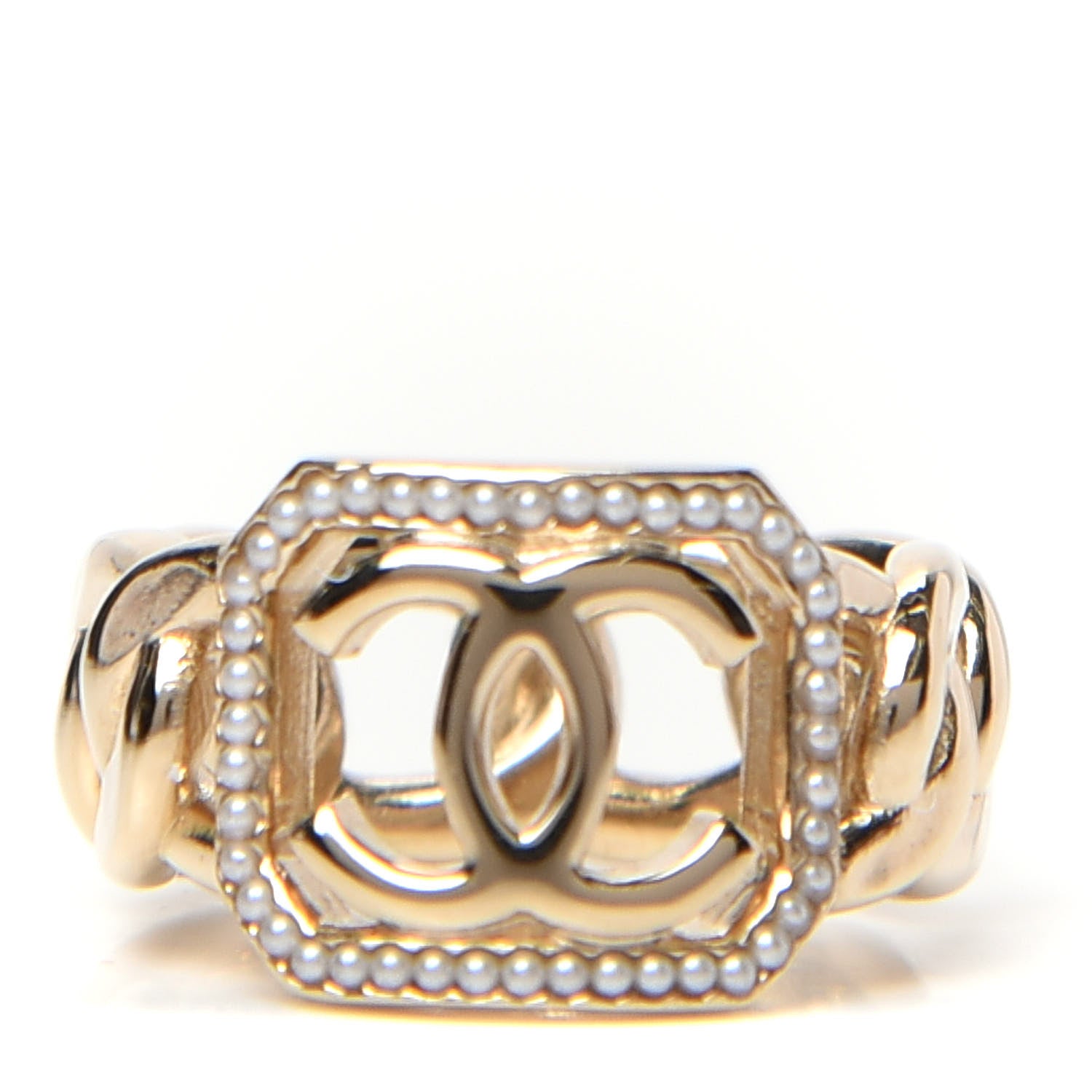Chanel Pearl CC Ring 6 Gold 1 of 5