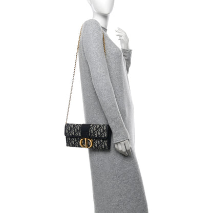 Christian Dior Oblique 30 Montaigne Chain Pouch Blue 3 of 12