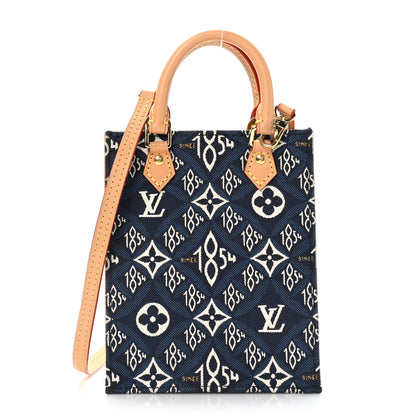 Louis Vuitton Jacquard Since 1854 Petit Sac Plat Blue 1 of 8
