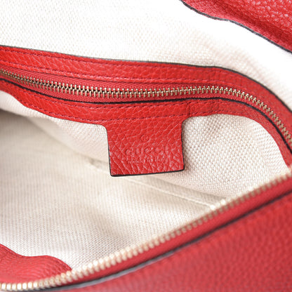 Gucci Pebbled Calfskin Large Soho Hobo Tabasco Red 11 of 12