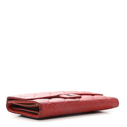 Chanel Calfskin Quilted Large Flap Wallet Red 4 of 13