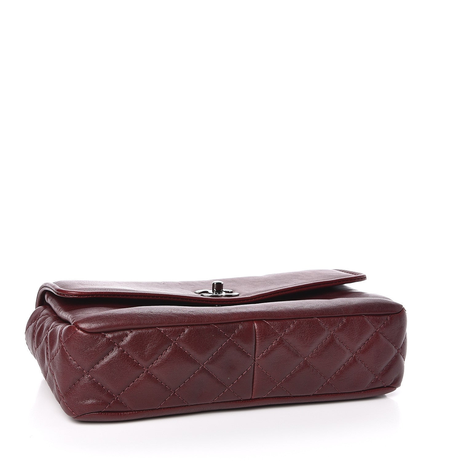 Chanel Calfskin Medium Flap Bag Dark Red 4 of 11