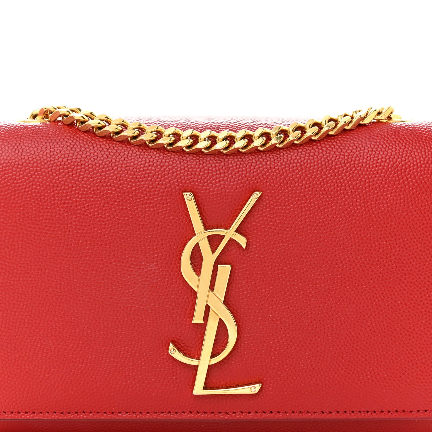 Grain De Poudre Small Monogram Kate Satchel Red
