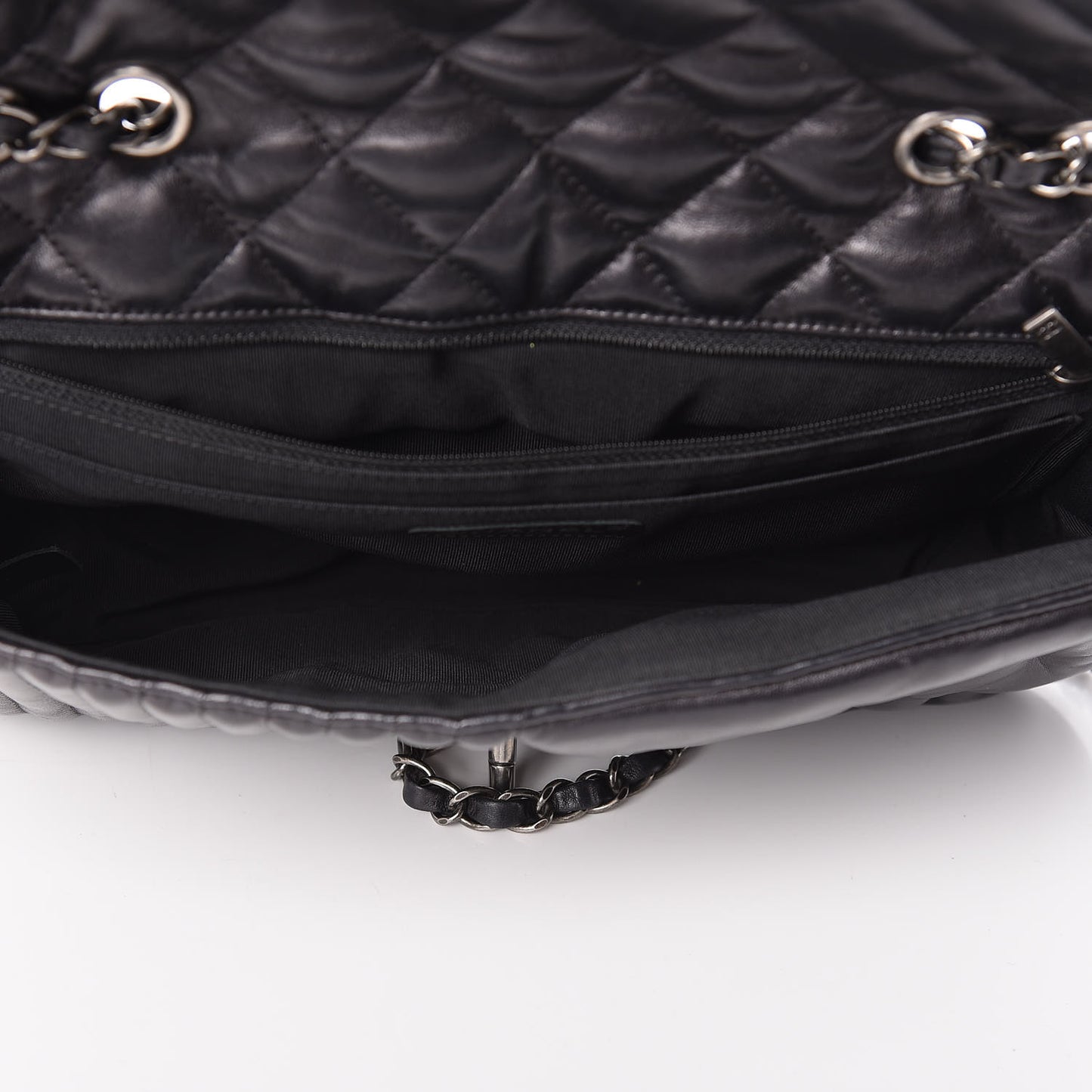 Lambskin Quilted Jumbo Paris Dallas Single Flap Black
