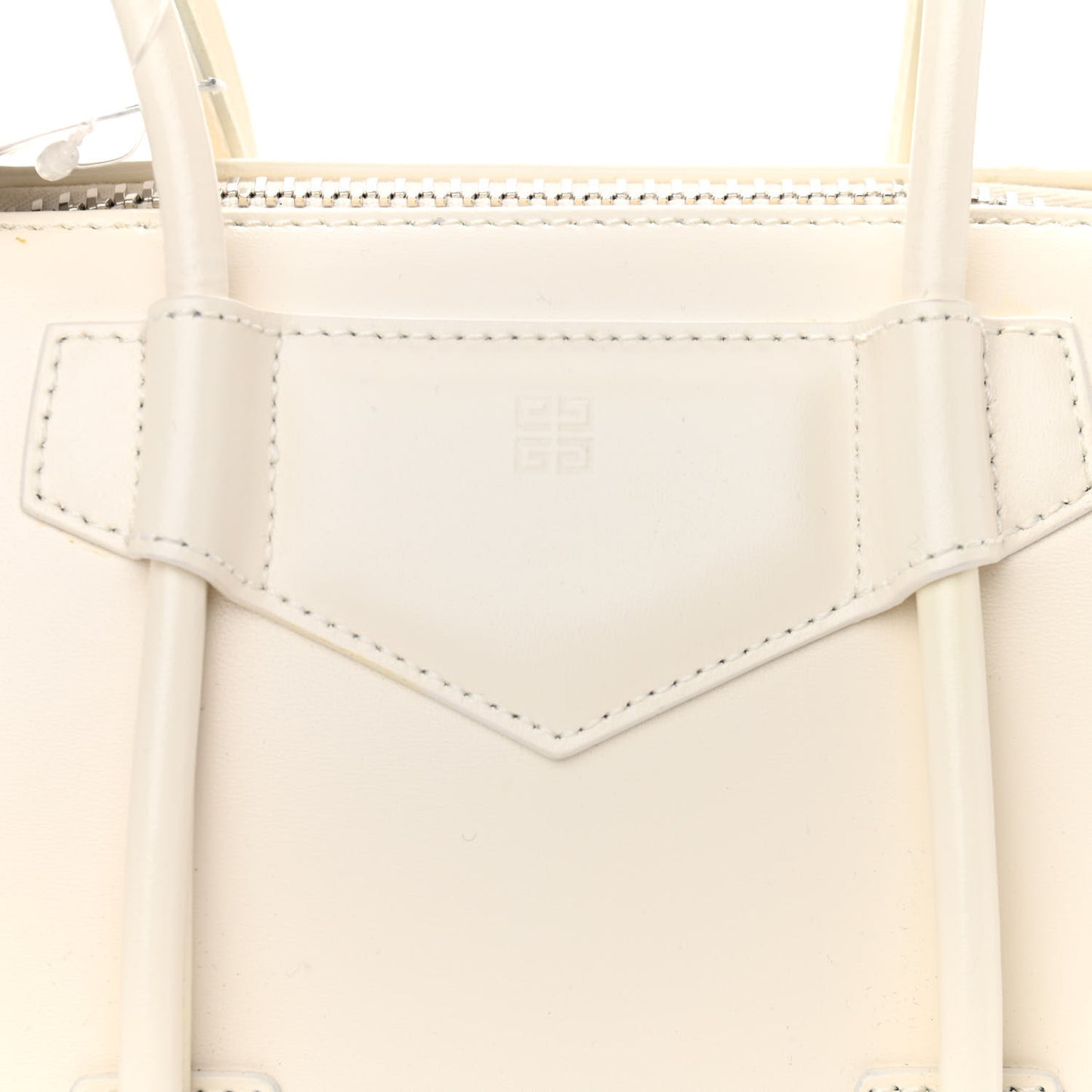 Box Calfskin Mini Lock Antigona Shoulder Bag White