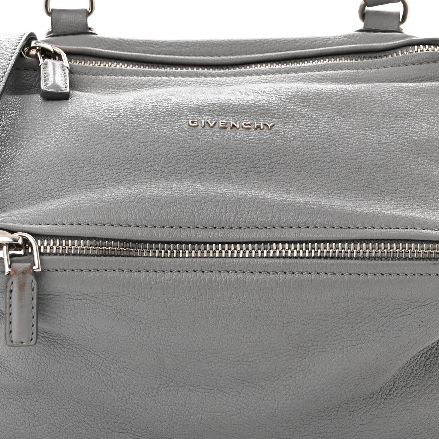 Sugar Goatskin Small Pandora Pearl Grey