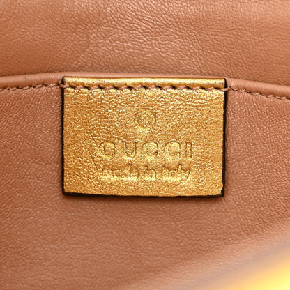 Gucci Metallic Nappa Pearl Studded Mini Queen Margaret Broadway Shoulder Bag Gold 6 of 16