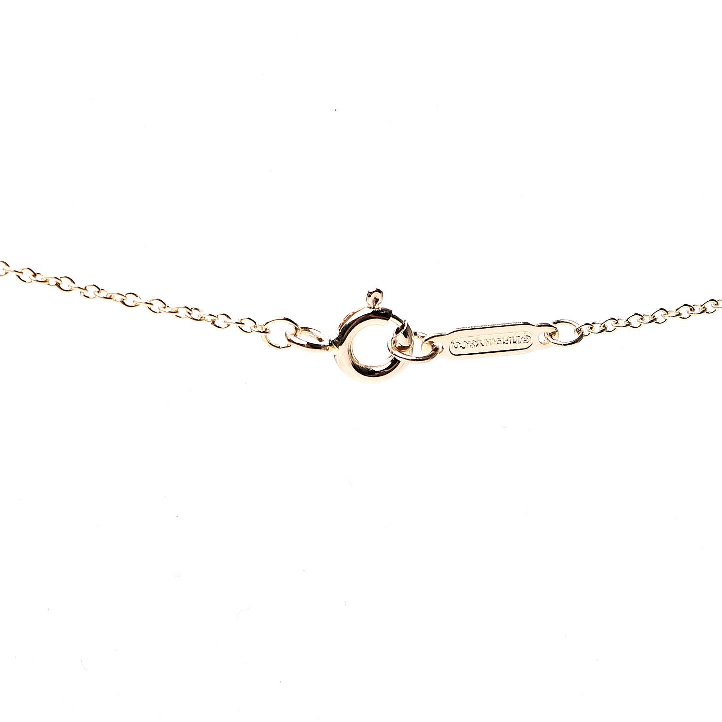 18K Rose Gold East-West Oval Key Pendant Necklace
