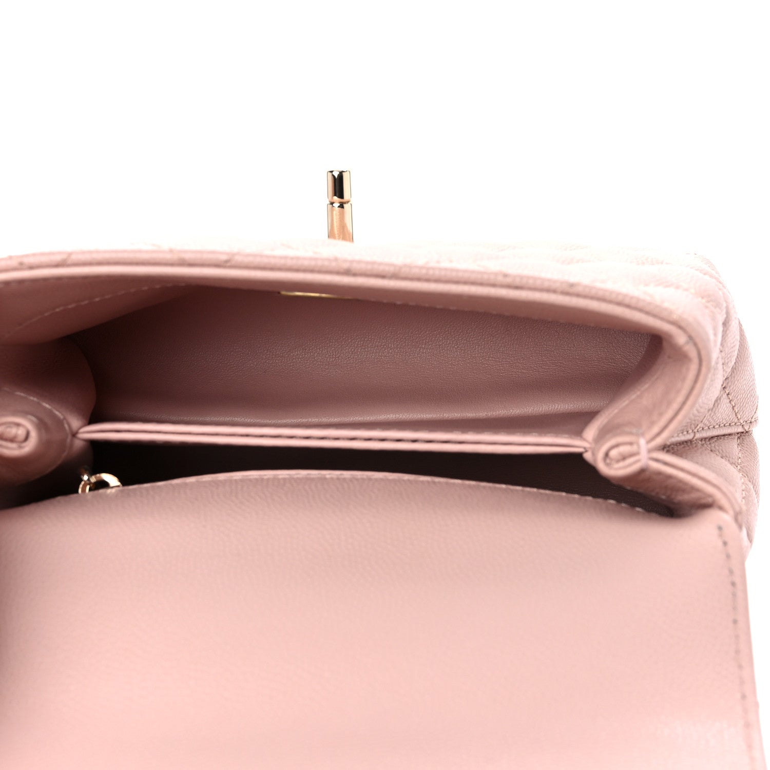 Chanel Caviar Quilted Extra Mini Coco Handle Flap Light Pink 5 of 10