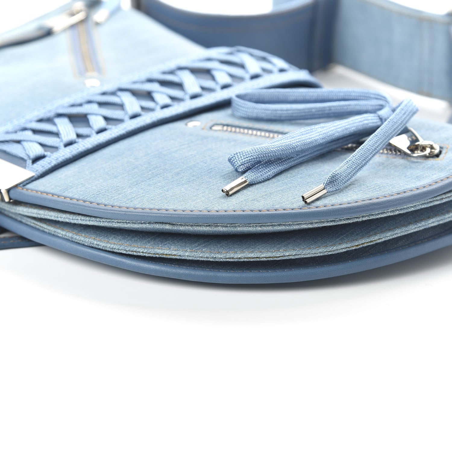 Christian Dior Denim Admit It Hobo Blue 7 of 10