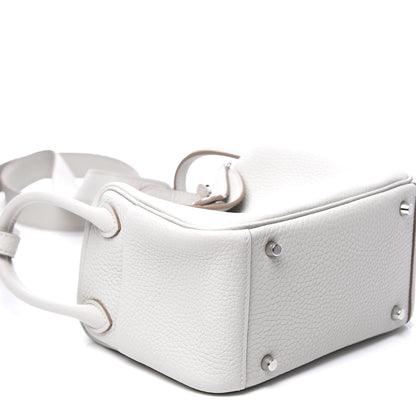 Hermes Taurillon Clemence Mini Lindy 20 Gris Perle 7 of 13
