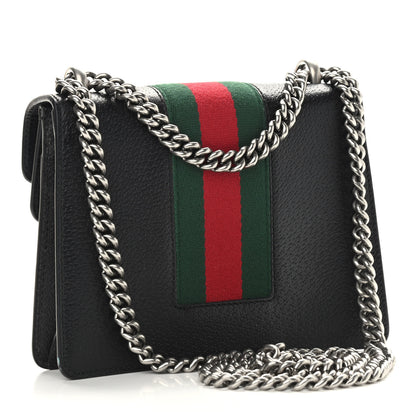 Gucci Calfskin Web Mini Dionysus Shoulder Bag Black 3 of 11