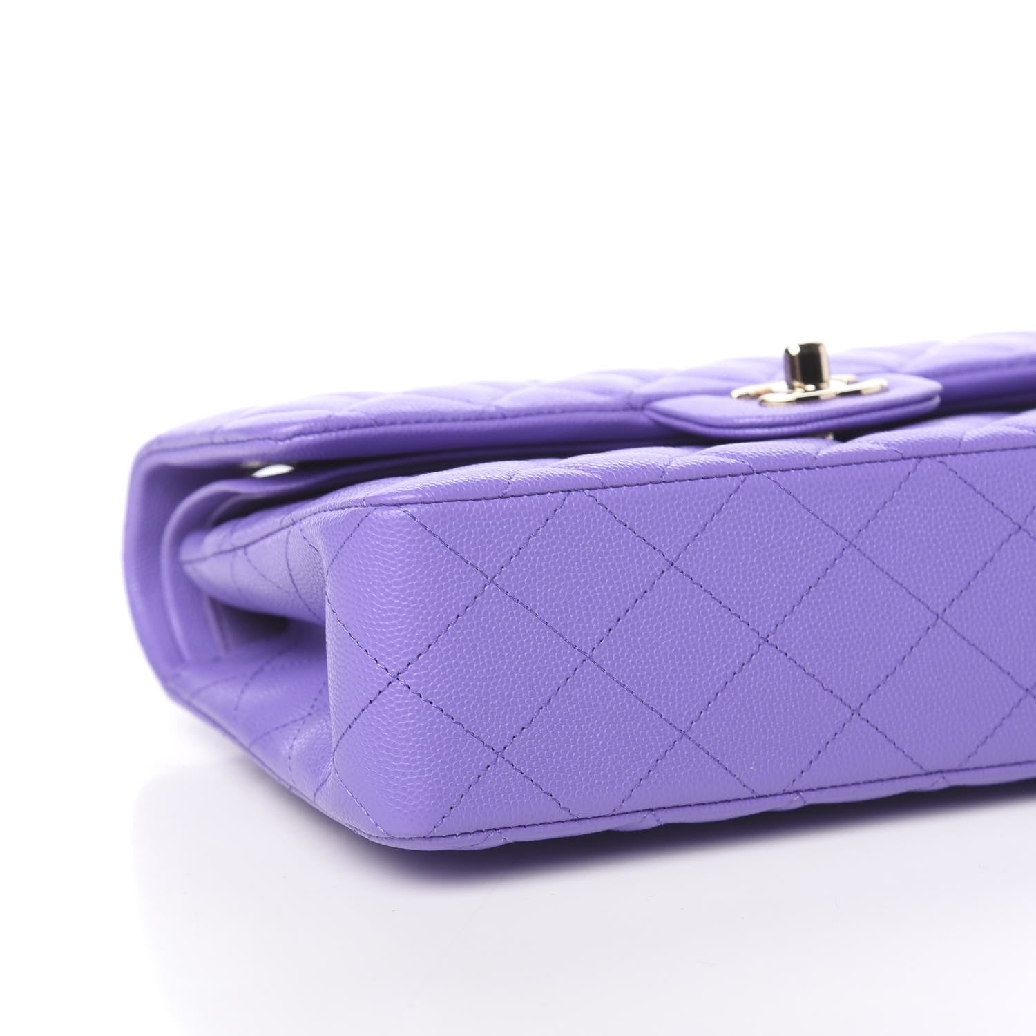Chanel Caviar Quilted Small Double Flap Purple 8 of 11