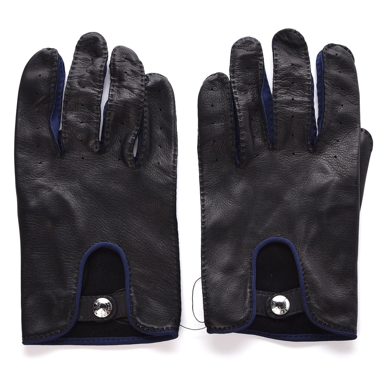 Hermes Lambskin Gloves 10 Black 4 of 5