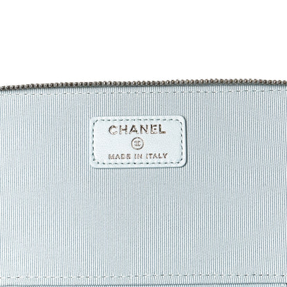 Chanel Lambskin Quilted Small Top Handle Vanity Case With Chain Light Blue 5 of 10