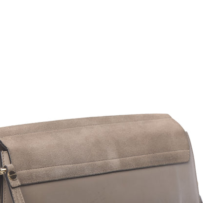 Chloe Calfskin Suede Medium Faye Shoulder Bag Motty Grey 13 of 15