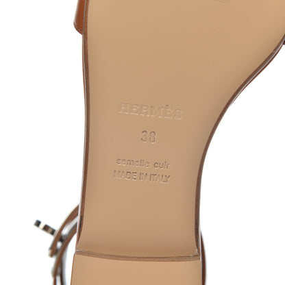 Hermes Heritage Calfskin Baia Sandals 38 Naturel 7 of 13