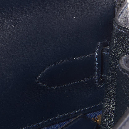 Hermes Box Kelly Retourne 32 Indigo 12 of 40