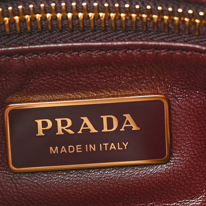 Prada Soft Calfskin Medium Aimée Shoulder Bag Burgundy 6 of 11