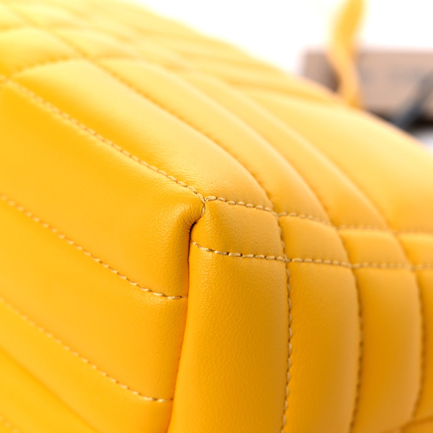 Calfskin Quilted Small Lola Zip Deep Saffron