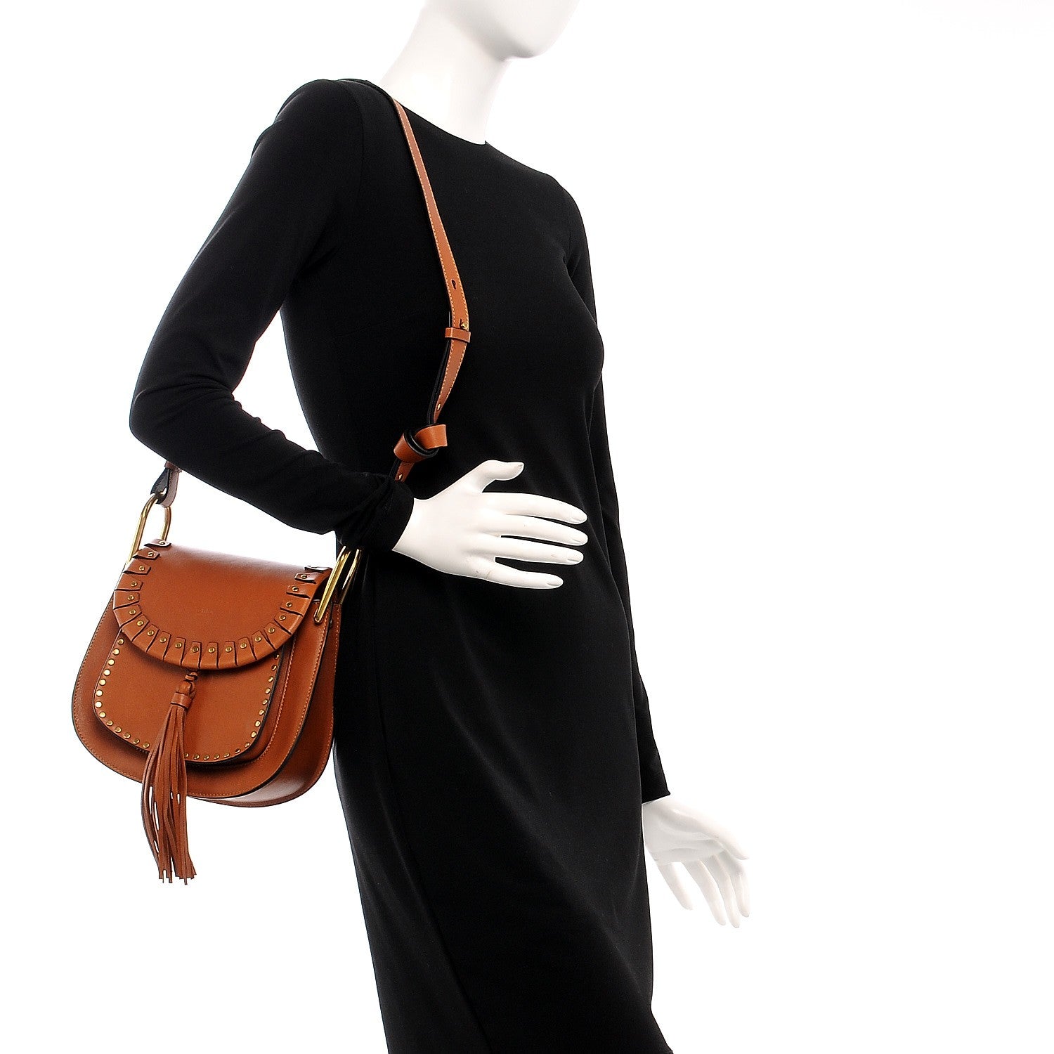 Chloe Calfskin Small Hudson Shoulder Bag Caramel 2 of 8