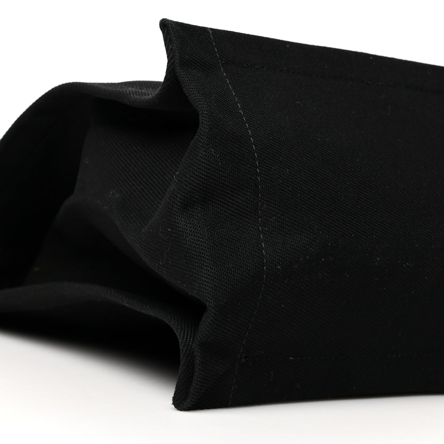 Linen Calfskin Rive Gauche North South Tote Black