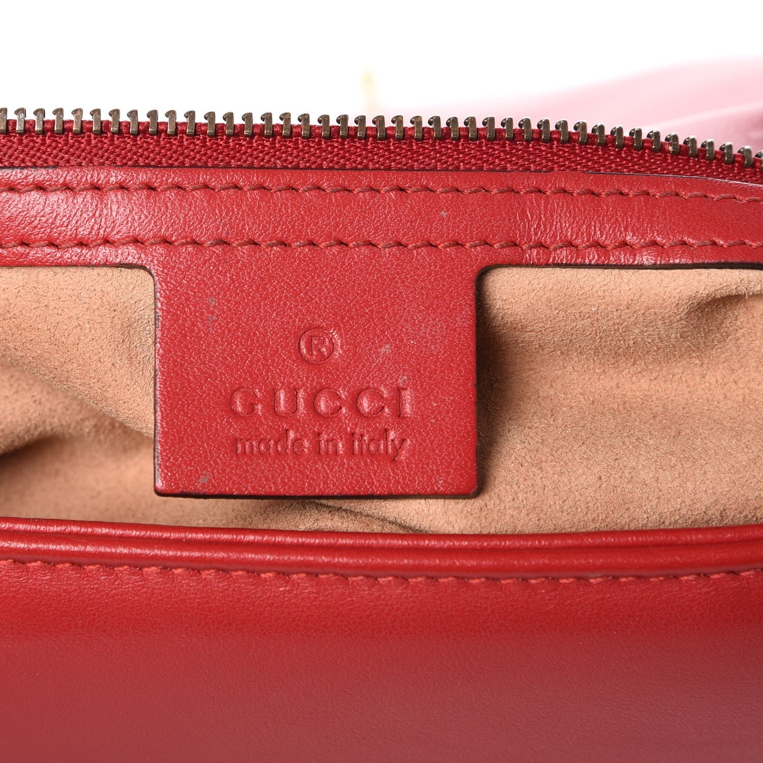 Gucci Calfskin Matelasse Large GG Marmont Shoulder Bag Hibiscus Red 9 of 14