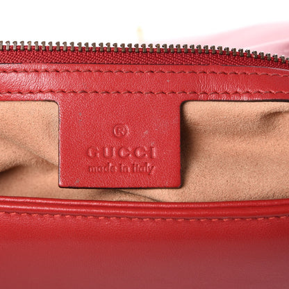 Gucci Calfskin Matelasse Large GG Marmont Shoulder Bag Hibiscus Red 9 of 14