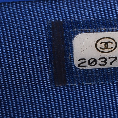Chanel Patent Quilted Boy Zip Around Wallet Blue 8 of 9