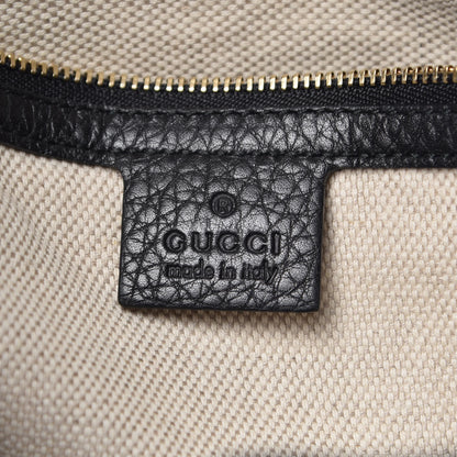 Gucci Pebbled Calfskin Large Soho Chain Shoulder Bag Black 6 of 9