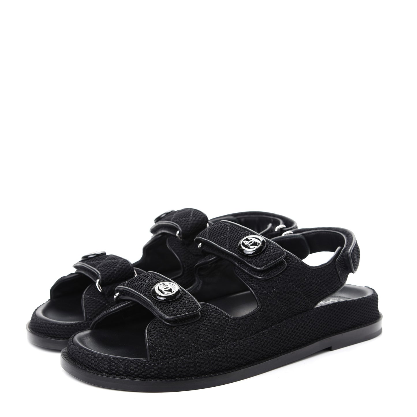 Fabric Velcro Dad Sandals 40 Black