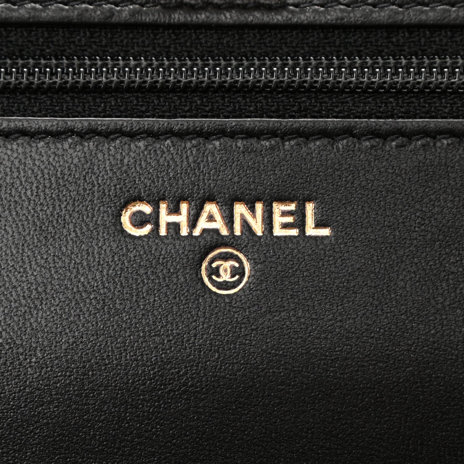 Chanel Lambskin Quilted CC Pearl Crush Wallet on Chain WOC Black 6 of 11