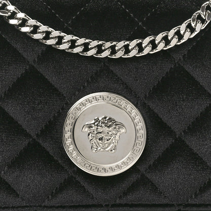 Versace Velvet Quilted Icon Crossbody Bag Black 8 of 11